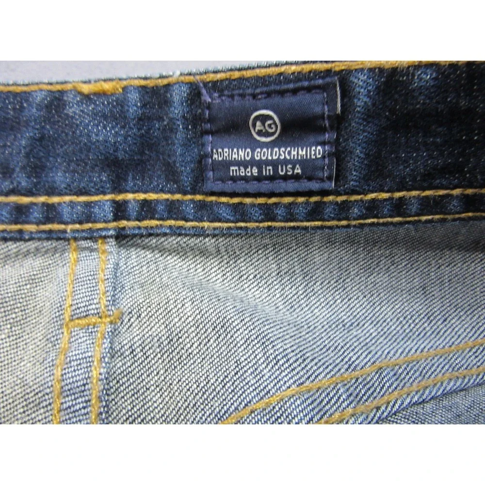 AG Adriano Goldschmied Protege Jeans Mens 36x34 Blue Straight Leg Stretch